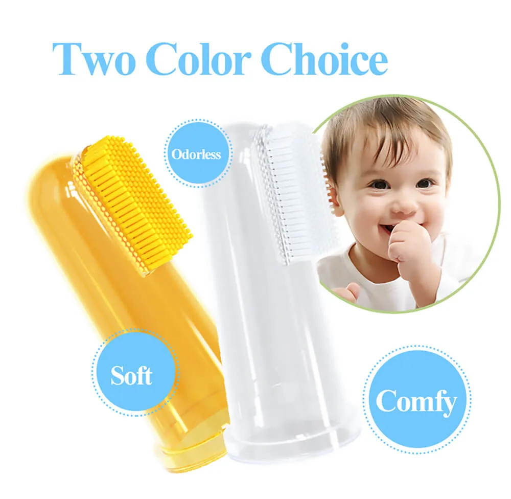 Extra Soft Toothbrush Silicone Infant Baby Kids Pet Finger Toothbrush