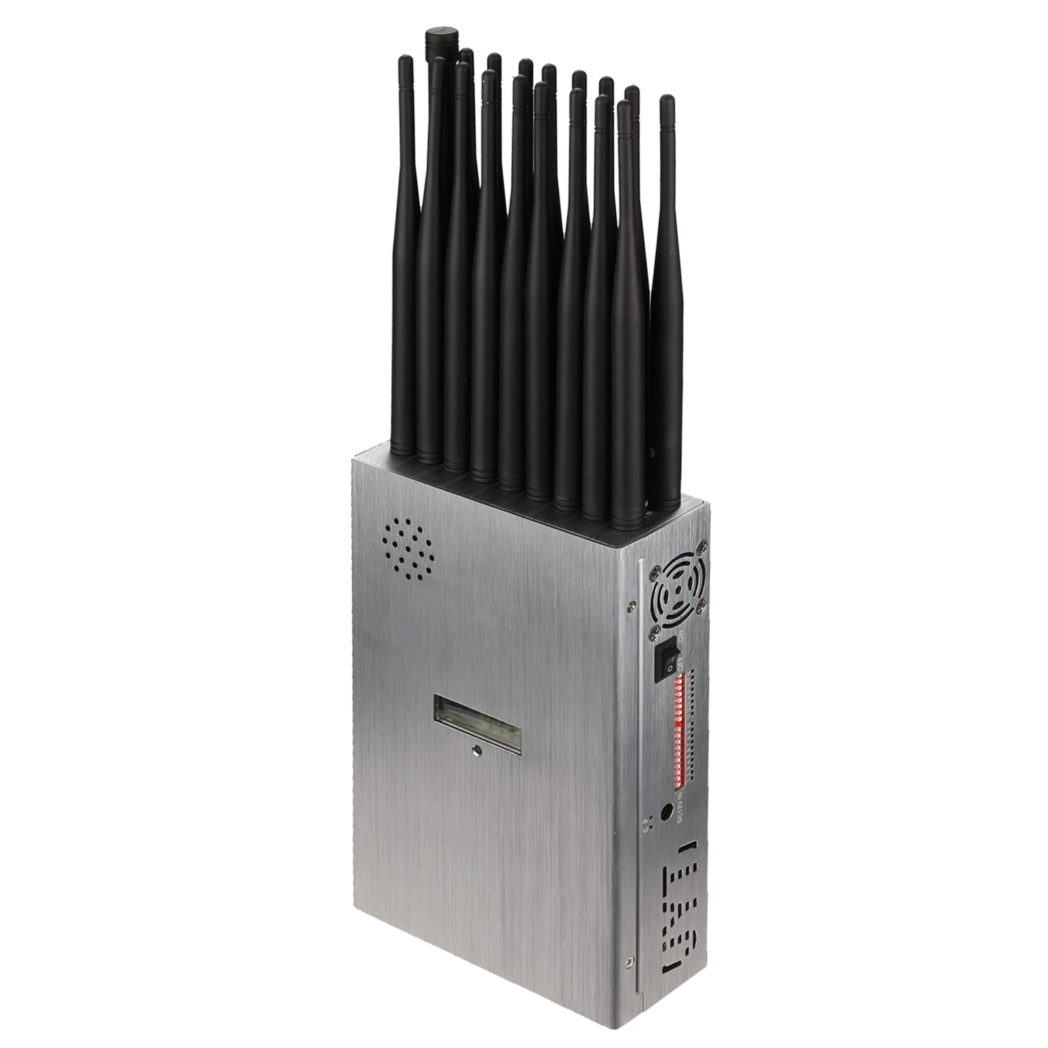 World First 18 Bands Portable 2g. 3G. 4G. 5G Jammer with LCD Display and Nylon Cover Signal Blocking up to 25m