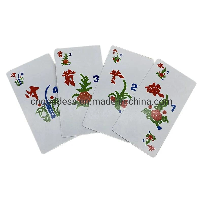 Papel portátil à prova de Conjunto de Cartas de jogar Mahjong com 2 Soma dos acrílico&amp;Saco Baeta Mahjong Viagem Cartão de póquer