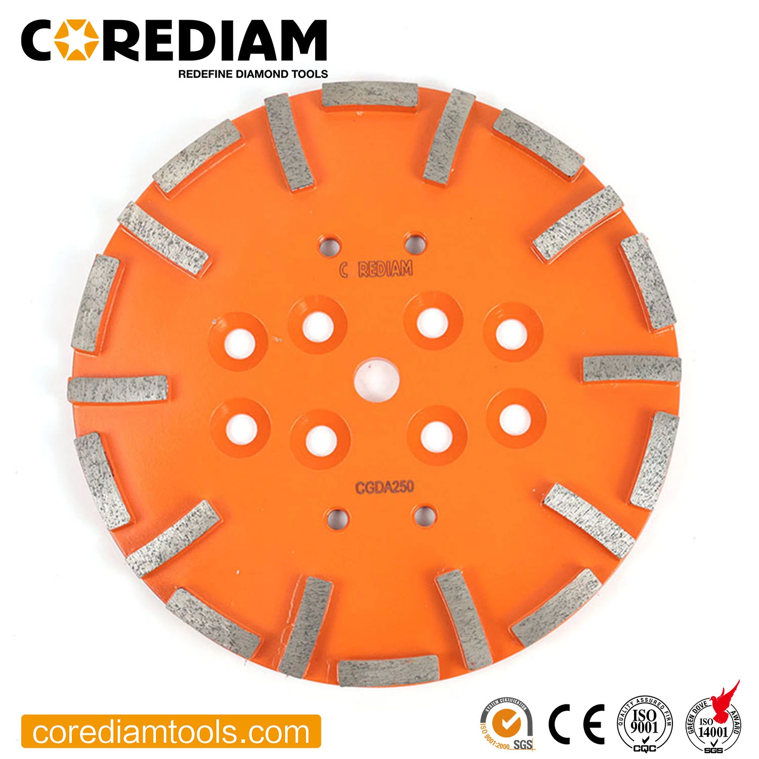 250mm Floor Grinding Wheel for Different Hardness of Concrete/Grinding Plate/Diamond Tools