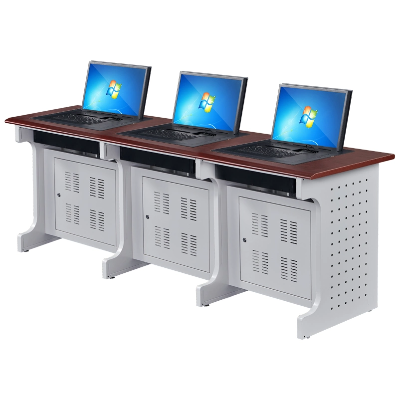 Electric Flipping Computer Desk Retractable Desktop Office Conference Modern Computer Training Desk