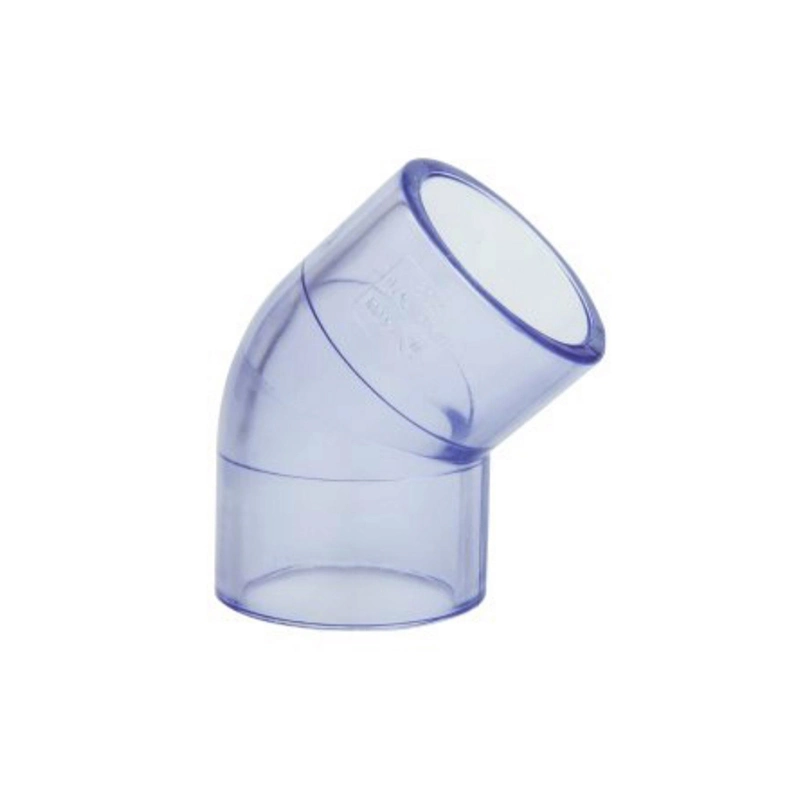 Transparent PVC Pipe Fitting Clear 90 Degree PVC Elbow