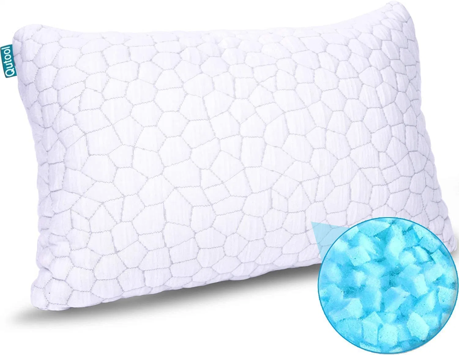 Cooling Bed Pillows for Sleeping Shredded Memory Foam Pillows - Gel Pillow Firm Yet Support Adjustable Bamboo Pillows