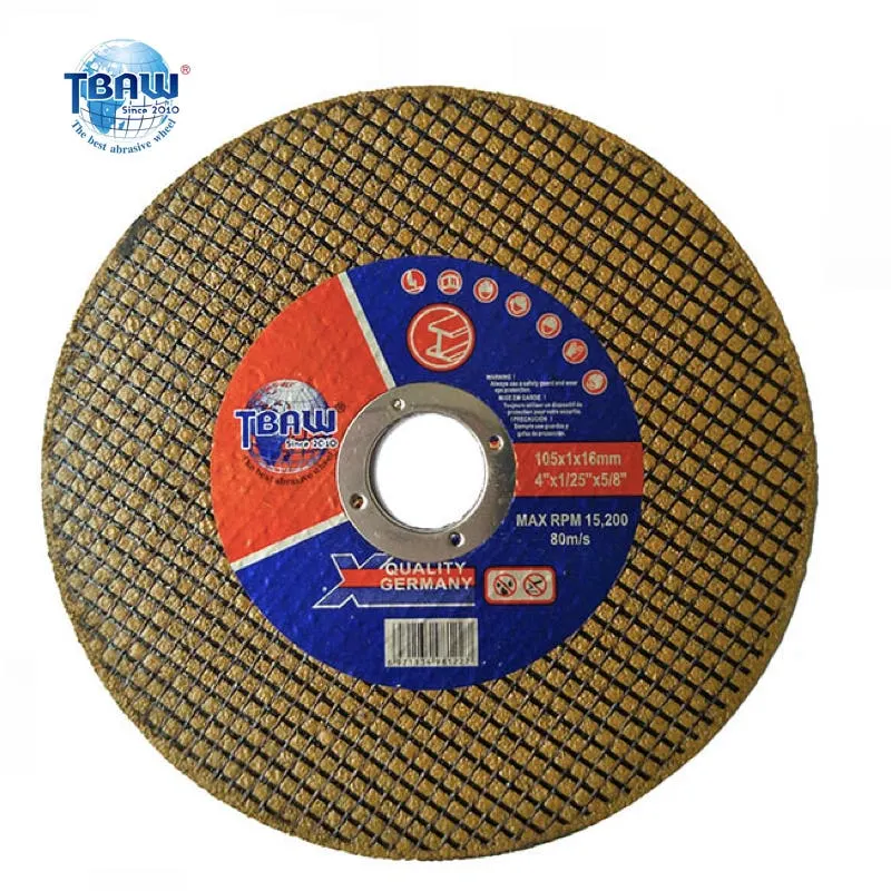 China Tbaw 4 Inch Inch Manufactures Abrasive Stainless Steel Cutting Disc