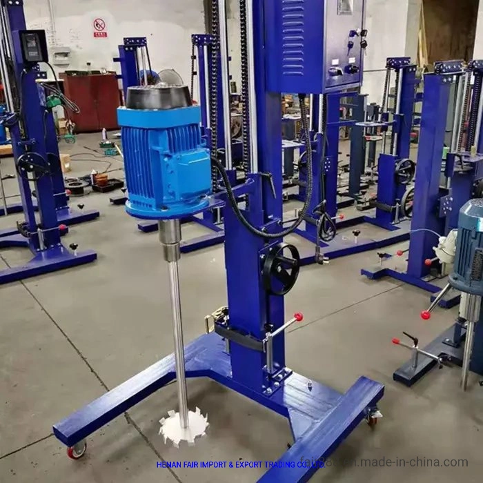 Disperser Agitator Chemical Liquid Automatic Paint Coating Mixer with Electric Hydraulic Lifting