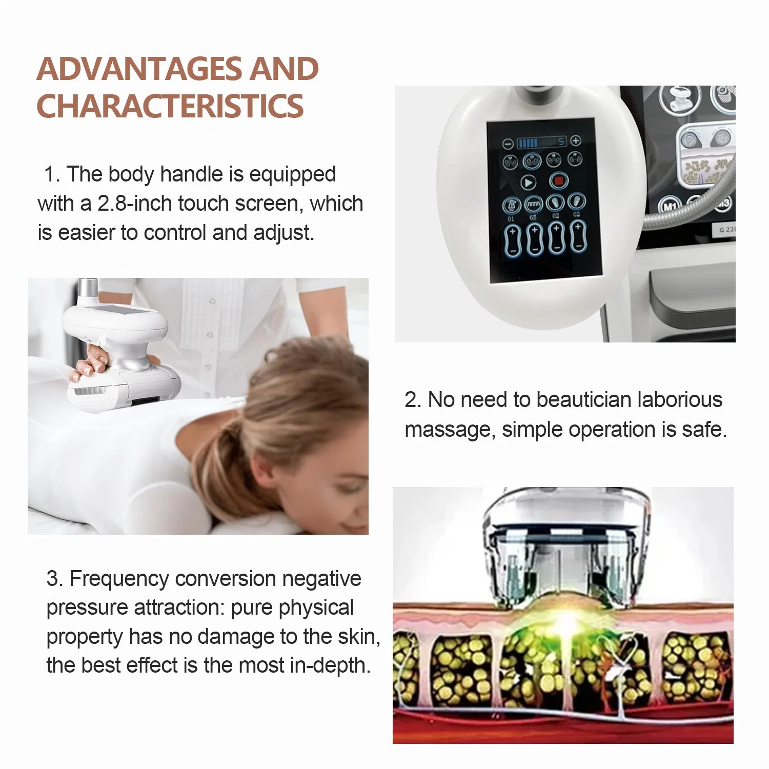 French Original Factory Roller Vacuum RF Massager Cellulite Reduction Body Slimming Machine Prices