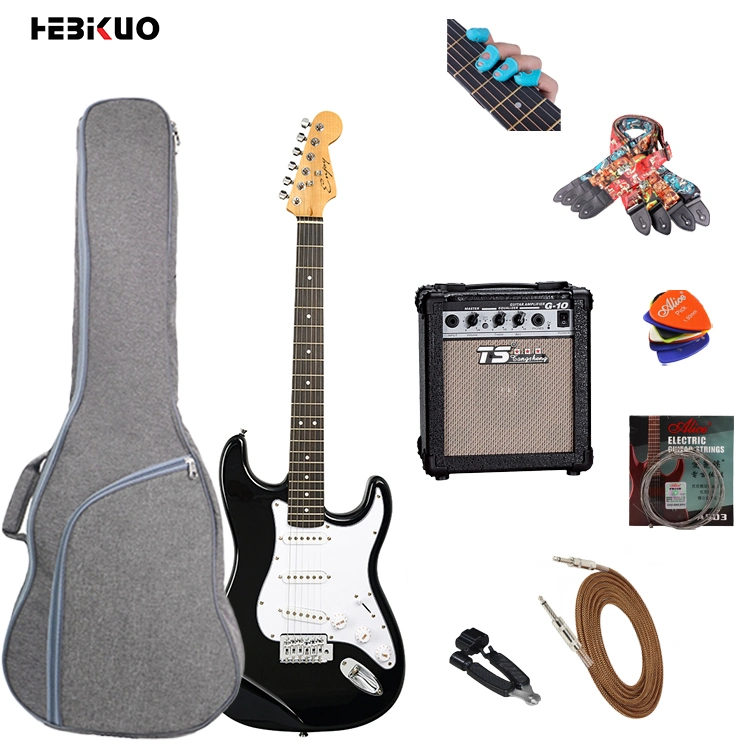 Las costumbres de la fábrica China guitarra guitarra de jazz de Martin electrónico Kit de instrumentos musicales de cuerda de fibra de carbono coloridos St guitarra guitarra eléctrica