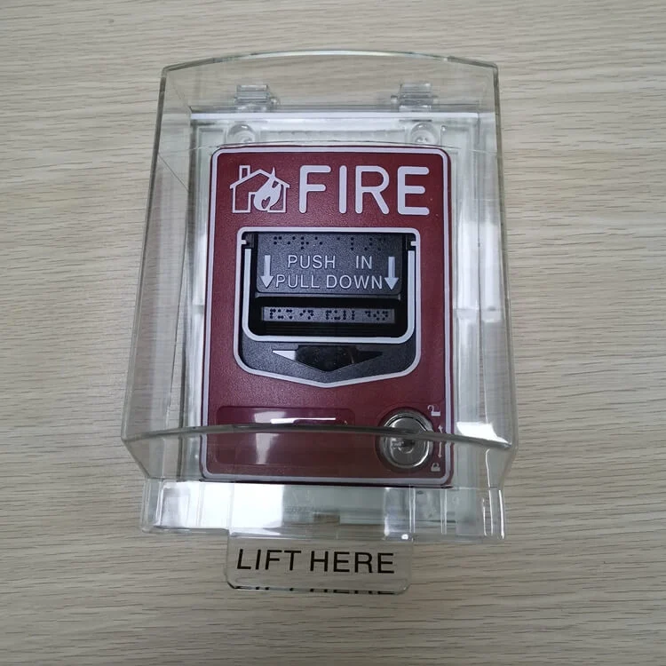 Emergency Push Button Pull Station Guard Manual Fire Alarm Button with Safety Housing/Cover