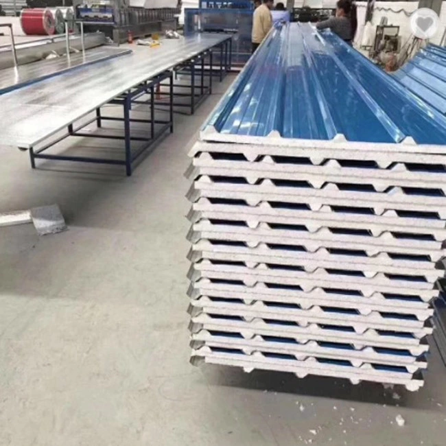 Polystyrene EPS /PU/Rock Wool Sandwich Panel Partition Wall Cladding