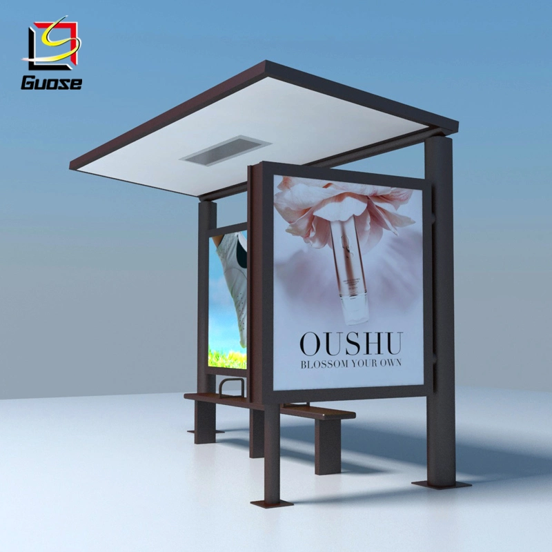 Bus Station Manufacturers Advertising Light Box Aluminium Bus Shelter