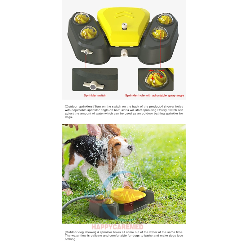 Hc-R132 Dog Sprinkler Toy Outdoor Summer Bath Spray Foot Step on Automatic Drinking Fountain Water Dispenser Dog Water Feeder