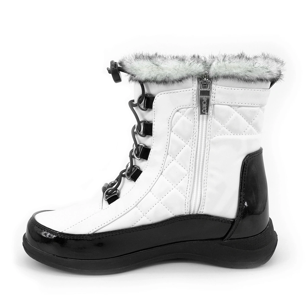 Commerce de gros de l'hiver chaud bottes étanches en peluche Furry Snow bottes bottes de neige pour les femmes Les femmes