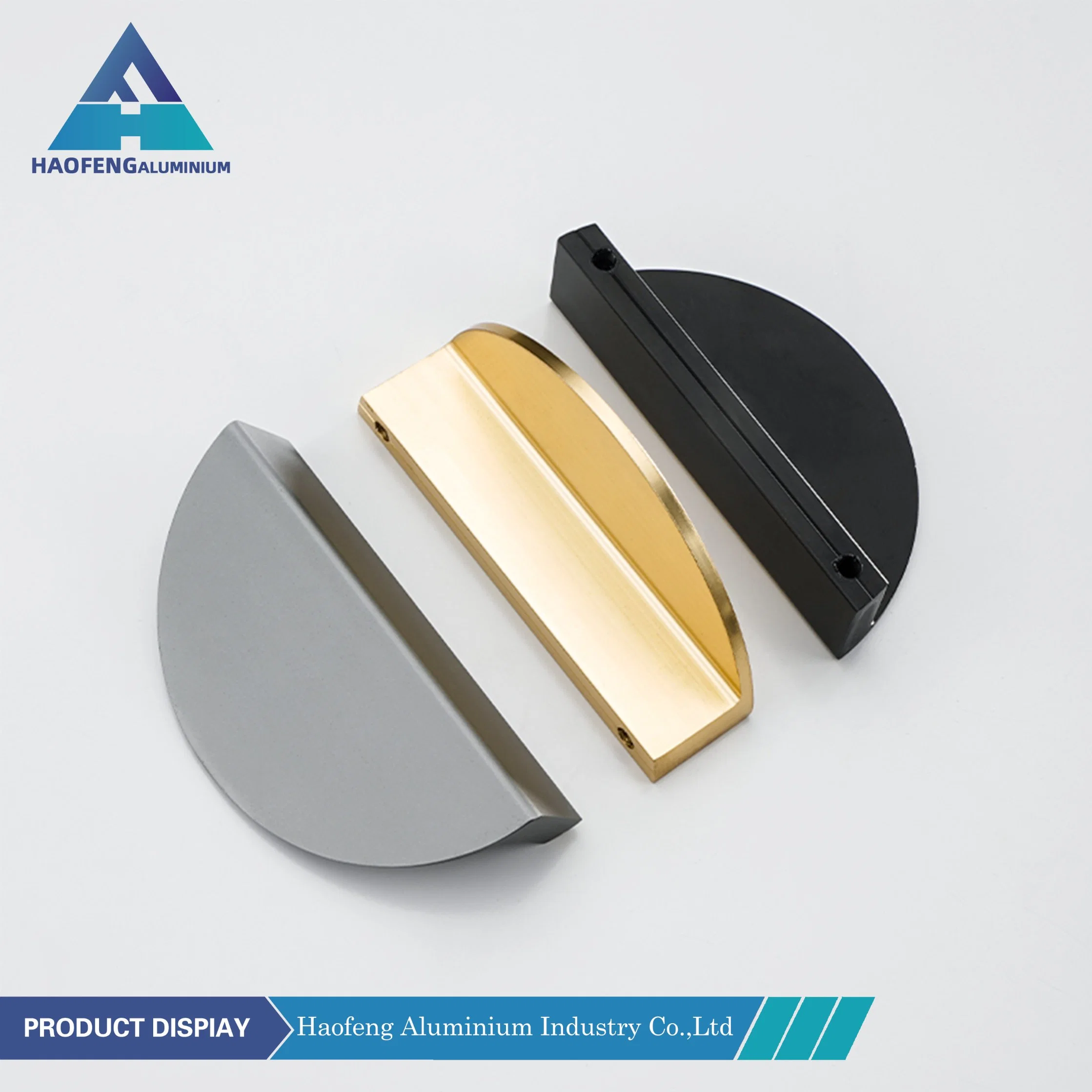 New Nodic Style Half Moon Round Aluminum Drawer Pulls Curcle Cabinet Handles Gold Other Furniture Hardware for Bathroom