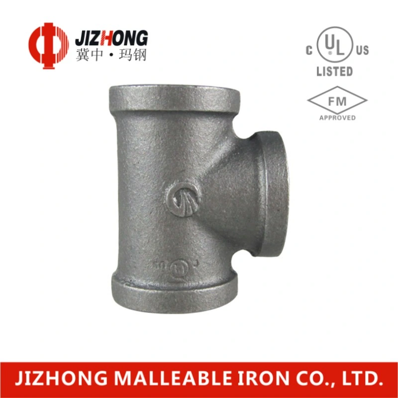 UL&FM Fire Fighting System Black/Galvanized Pipe Fittings Malleable Iron Tees