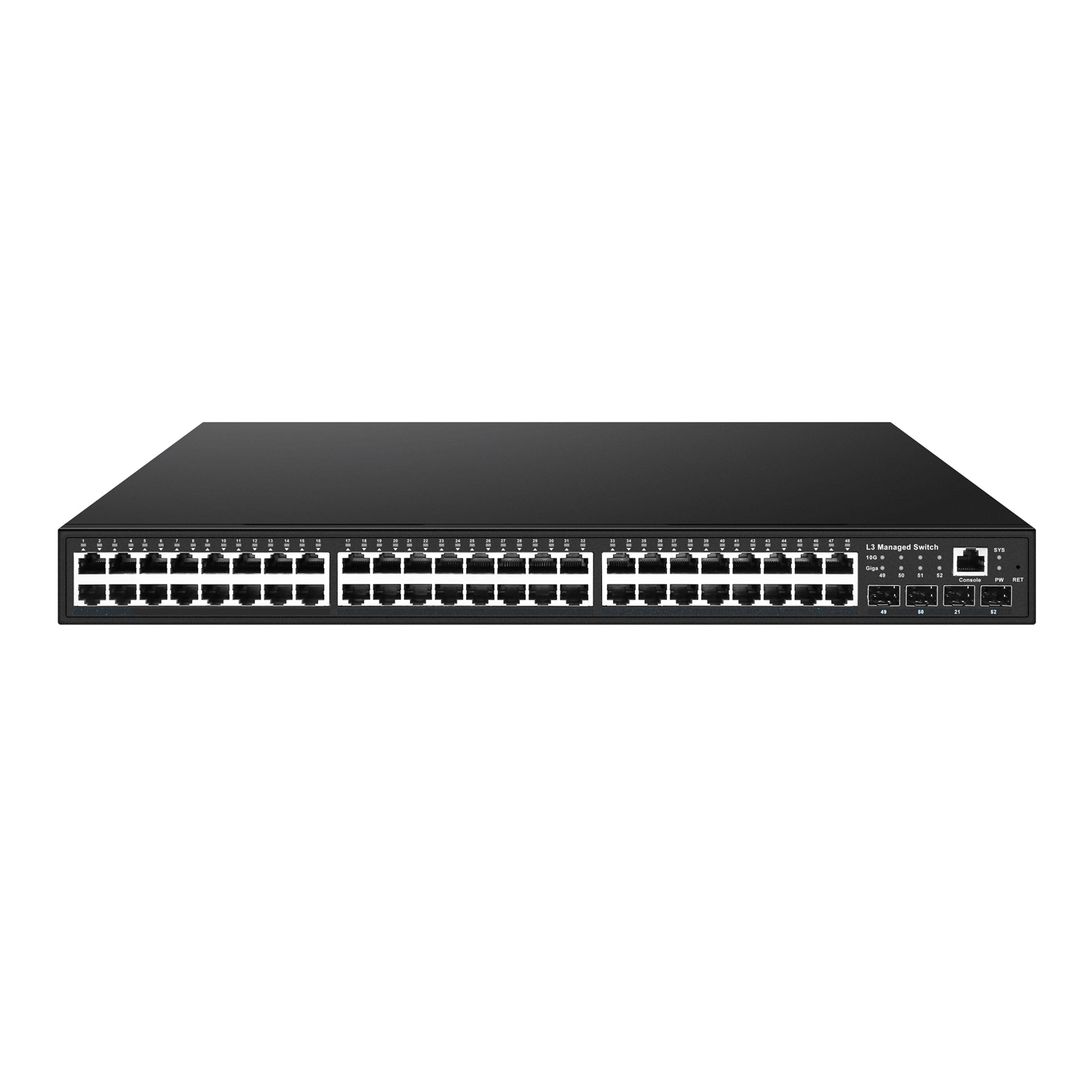 L3 10g 48 Ports Network Switch with 4*10g SFP+ Fiber Ports