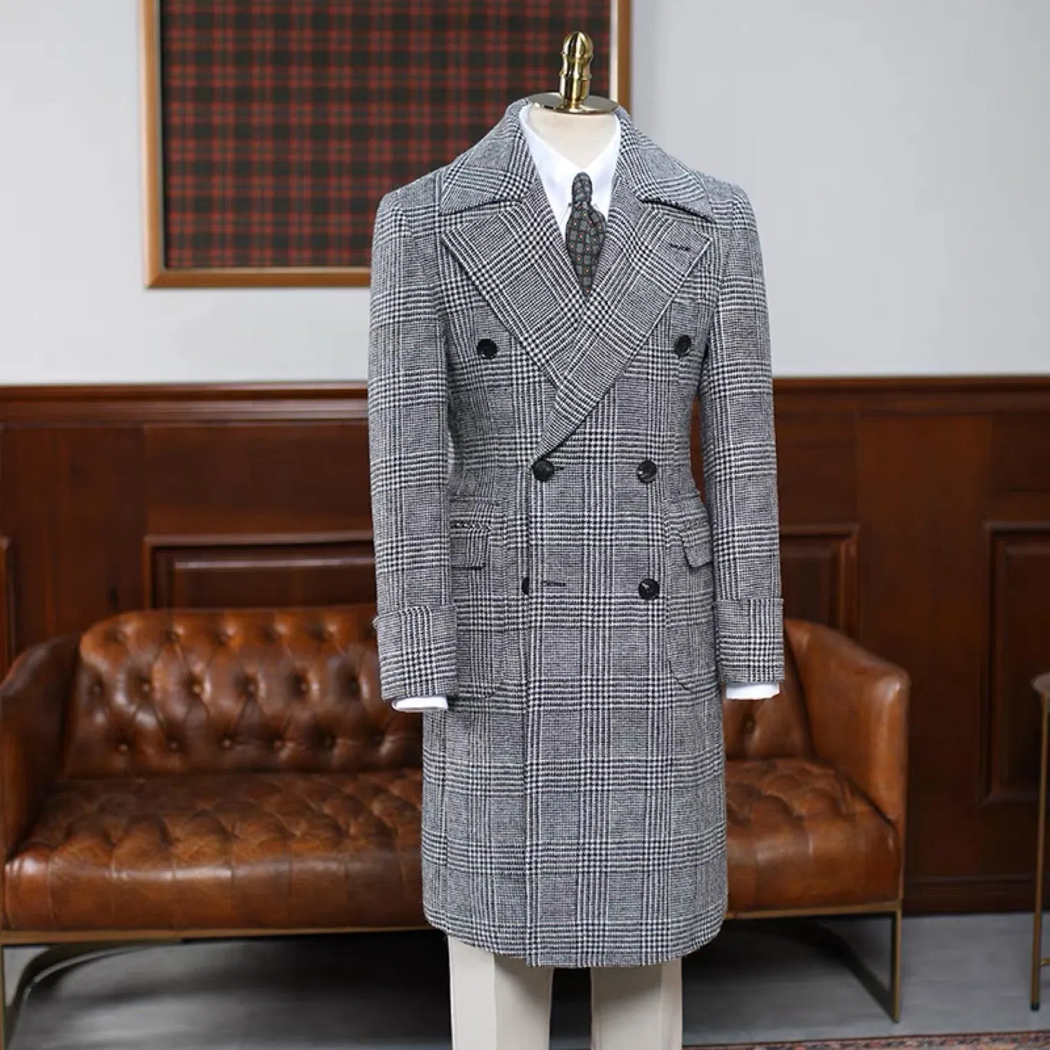 Wool Coat Cashmere Customized Handmade Men Oevercoat Winter Outer Wear Overcoat Overcoats