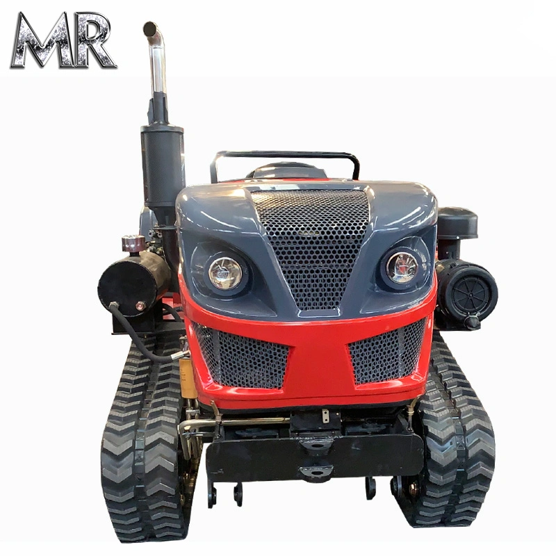 Agricultural Farm Rubber Track 50HP Crawler Tractor with Rotary Tiller