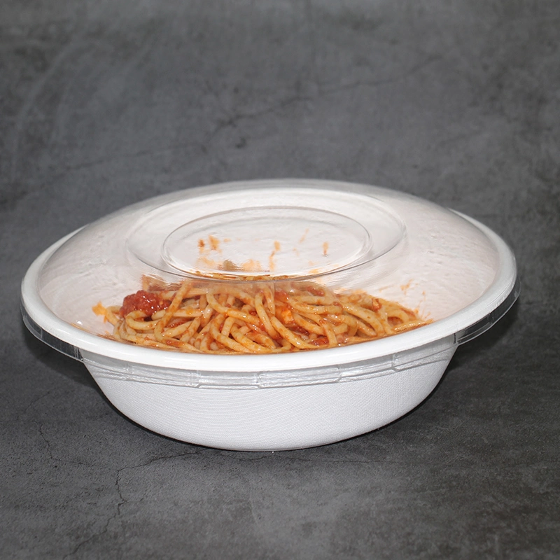 Eco Disposable Compostable 12oz 24oz 32oz 48oz Food Container with Lids Packaging Rice Soup Sugarcane Bagasse Paper Bowl