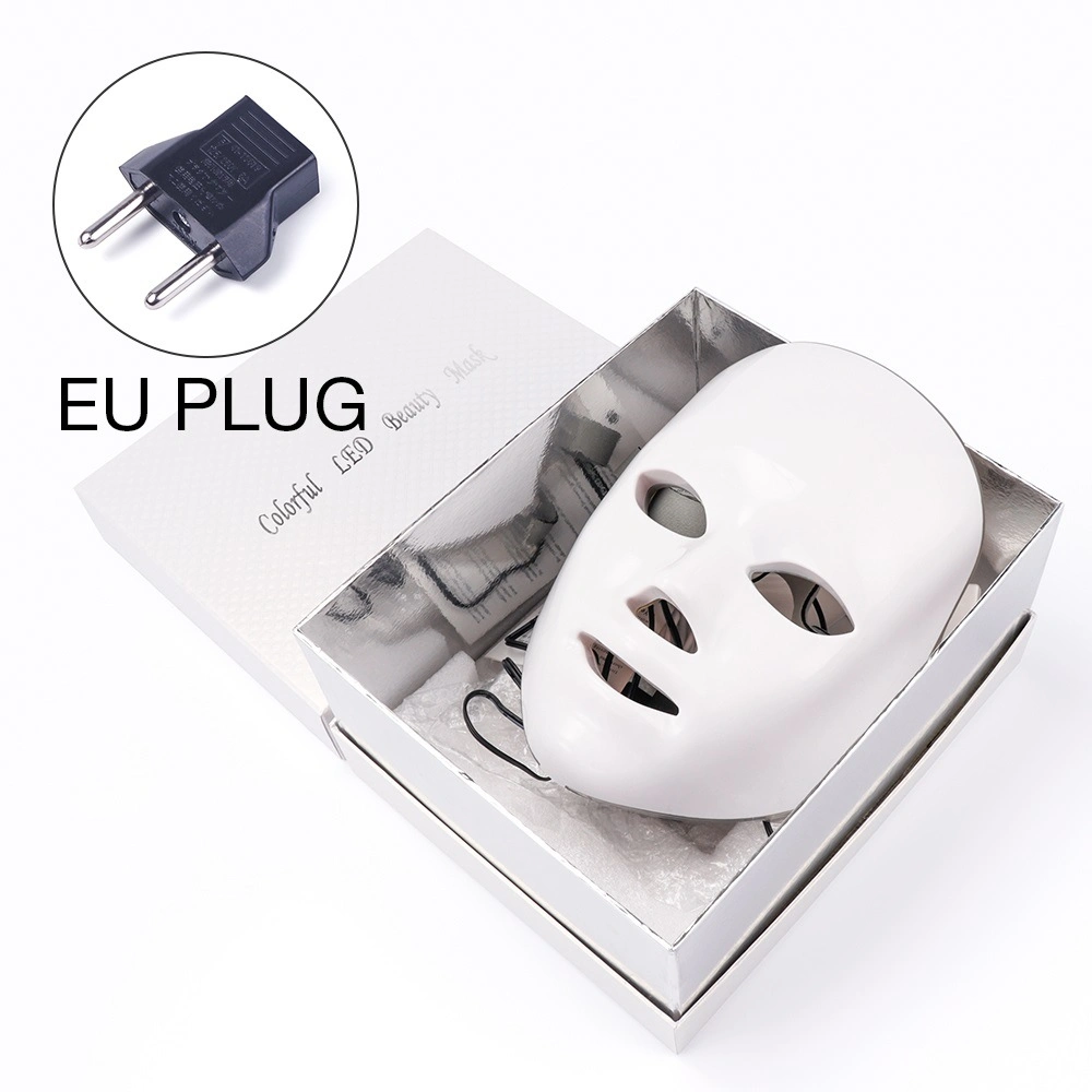 2022 Nouvelle arrivée Salon de beauté masseur faciale Accueil utiliser Photonthérapie 7 Masque facial à LED de lumière LED Rajeunissement de la peau