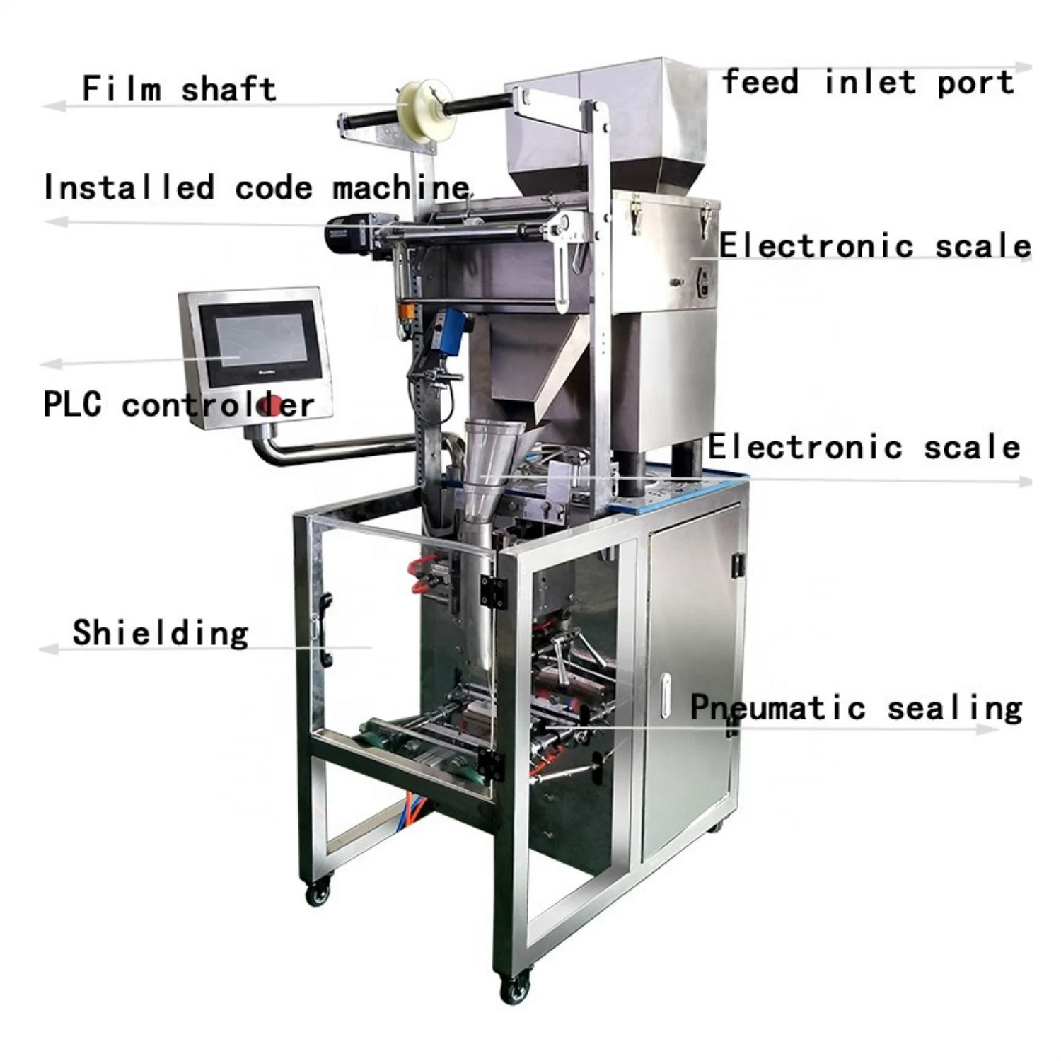 Entièrement automatique/de riz à grain/fèves de café/Sucre/sel Machine d'emballage des granules