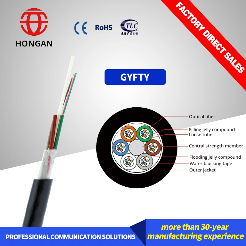 Outdoor Fiber Optic Cable in Stock 24 Core GYFTY