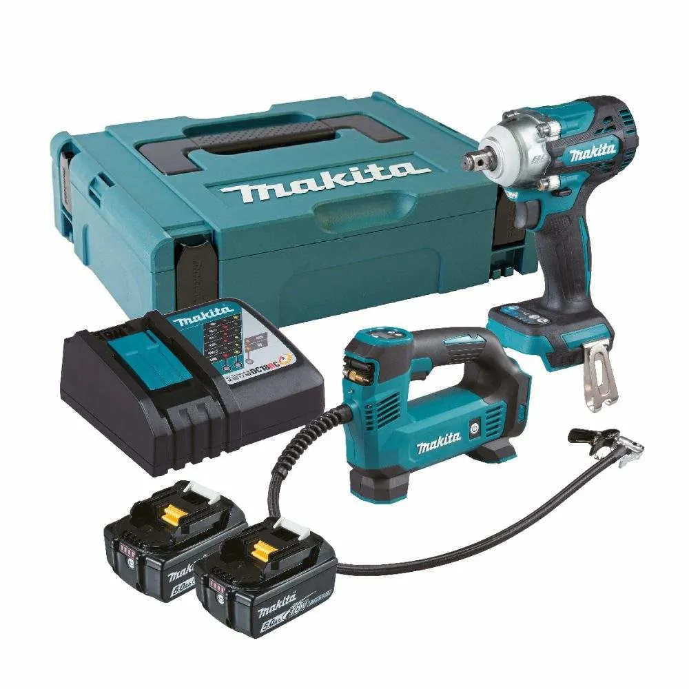 Makita Set 18V Brushless Electric with 2*5ah Batteries & Charger Makita Tools