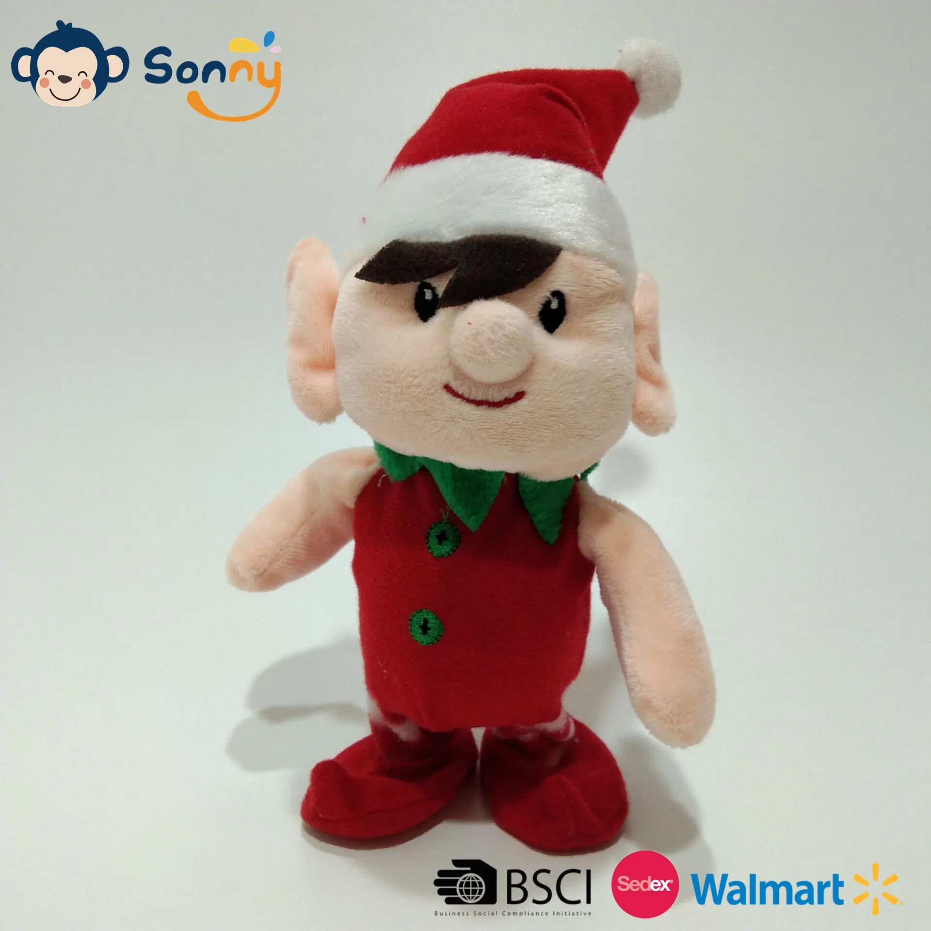 New Fashion Christmas Elf Voice Recording & Repeating and Walking Plush Elf