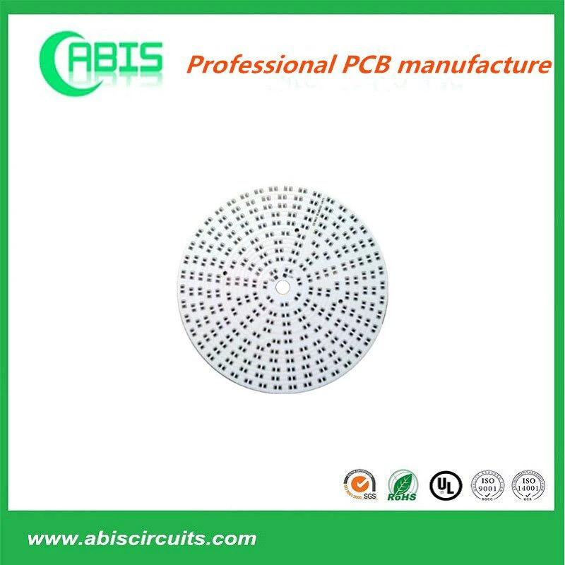 Gloss White Solder Mask Aluminum PCB LED Flood Light Circuit