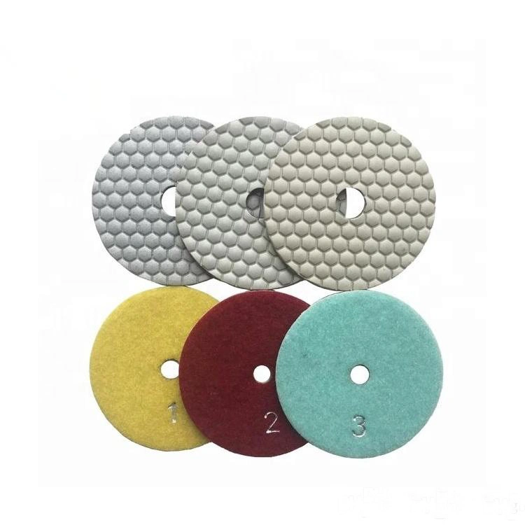3 Step Diamond Flexible Polishing Wheel Dry Polishing Pad Stone Grinding Pads for Angle Grinder