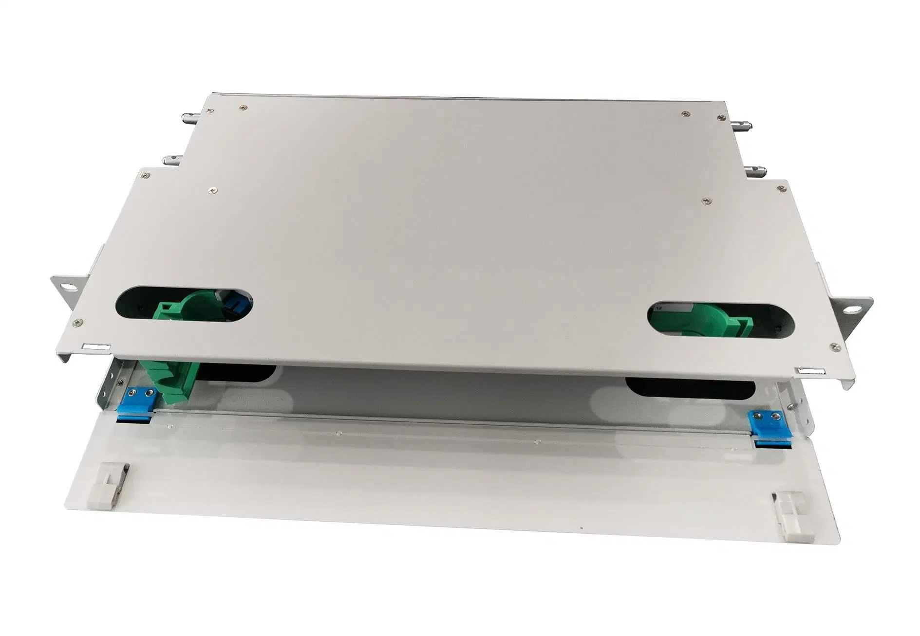 Fiber Optic Splicing and Distribution Box 19" Rack Mounted.