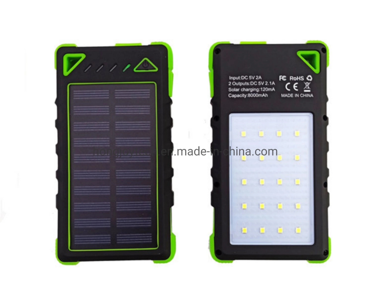 Best Gifts Portable Mini Solar Power Bank Snap Hook Key Chain with LED Flashlight Emergency Solar Charger for Family and Friend, 6000mAh 8000mAh Mobile Charger