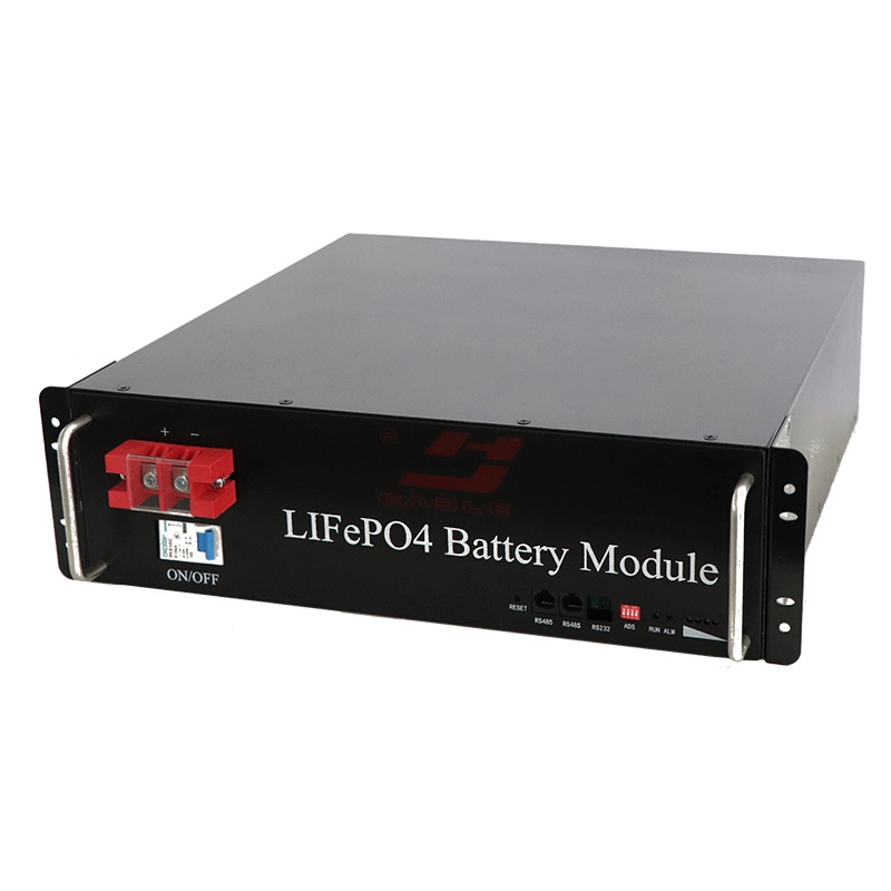 48V 50ah 100ah LiFePO4 Electric Power Storage Battery Pack Mounted on Rack