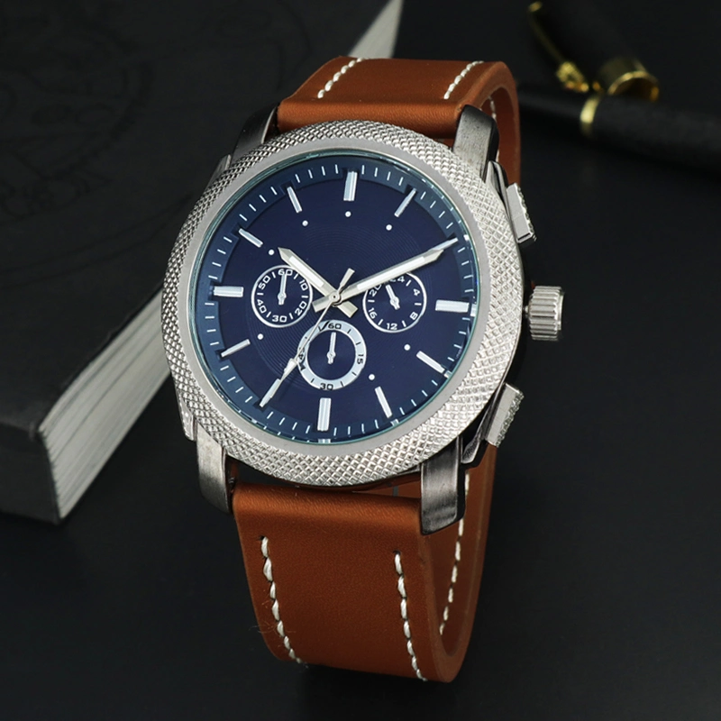 Classic Fashion 2021 Designs Custom Logo Brown Brand Leather Business Quartz Watches