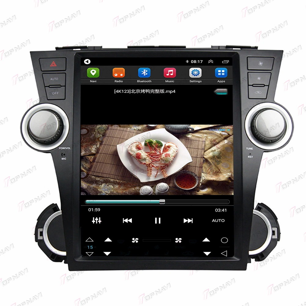 Android Car DVD Player Stereo Car Audio Radio for Toyota Highlander 2009 2010 2011 2012 2013 GPS Navigation System Auto Car Video Player