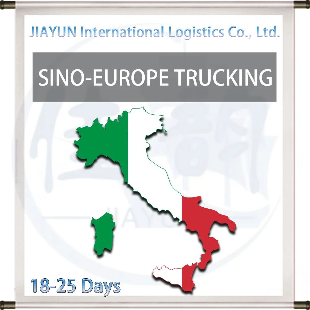 Sino-Europe Trucking 1688 Alibaba Buyer Freight Forwarder DDU DDP FCL LCL Shipping Agent Road Freight From China to Italy It