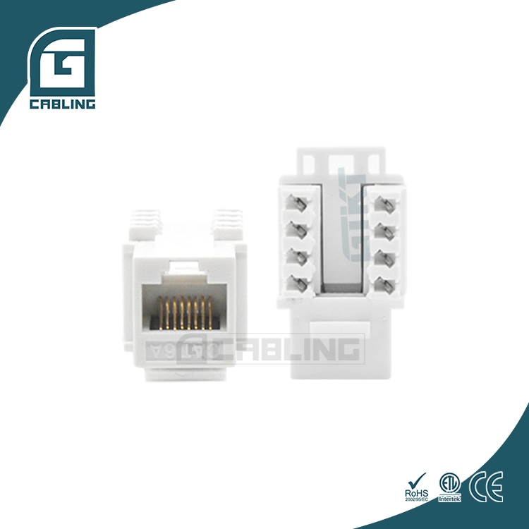 Gcabling CAT6A CAT6 RJ45 Keystone Jack UTP Cat5e Networking Modular 8p8c Ethernet Coupler