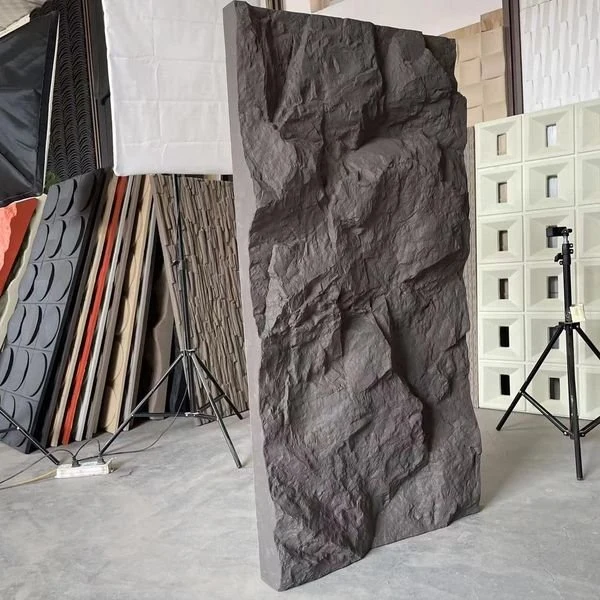 Artificial Lightweight Polyurethane Stone Panel Faux PU Mushroom Rock Stone