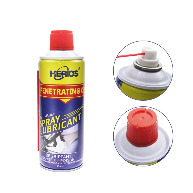 Lubrificante Herios de 450 ml, óleo penetrante com spray antiferrugem
