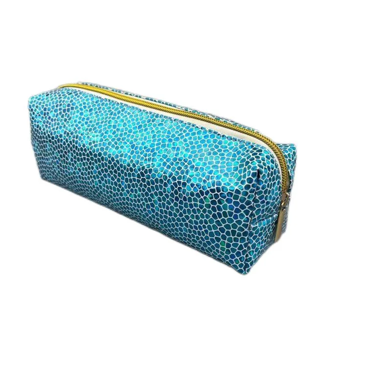 Blue Shiiny Fashion 2023 Factory Yiwu Market Pencil Case Pencil Bag