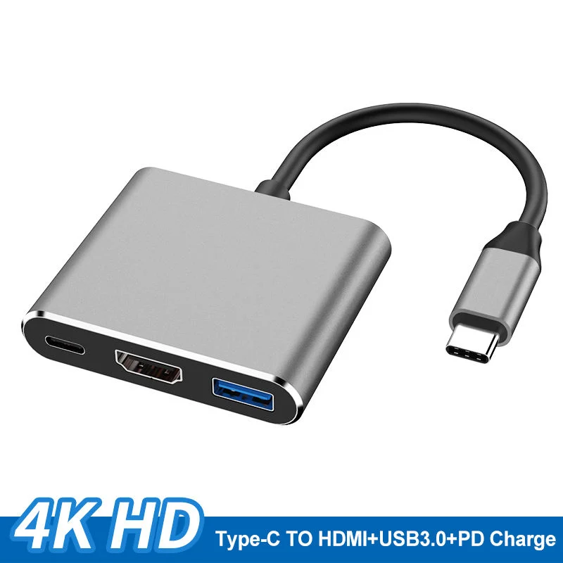 3 in 1 Computer USB 3,0 HD Mi Pd schnell Hub des Ladetyps C