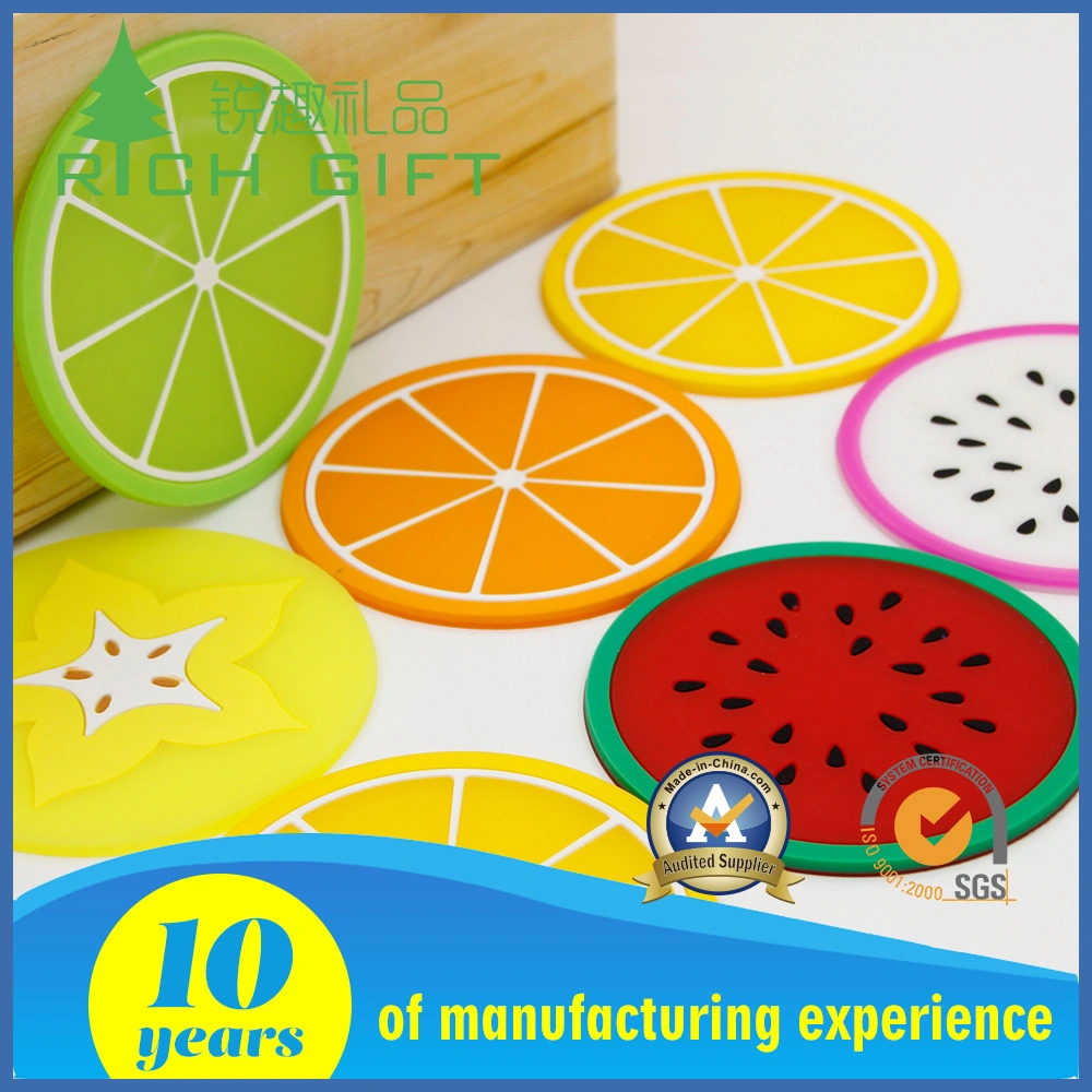 Custom Fashion Antiskid Silicone Rubber Cup/Mug/Pot Coaster for Drink