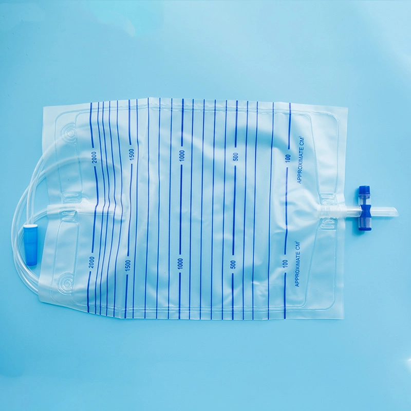 Disposable 2000ml Medical Hospital PVC Adult Urine Drainage Bag Manufacturing