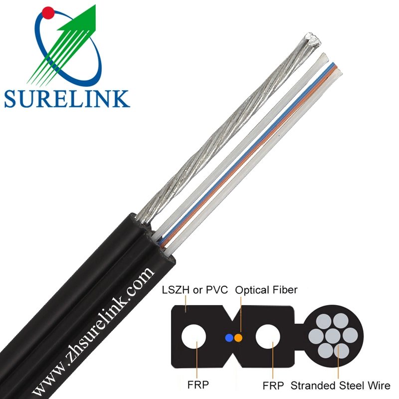 Outdoor FTTH Optical Fiber Cable with Steel Wire Strength Member