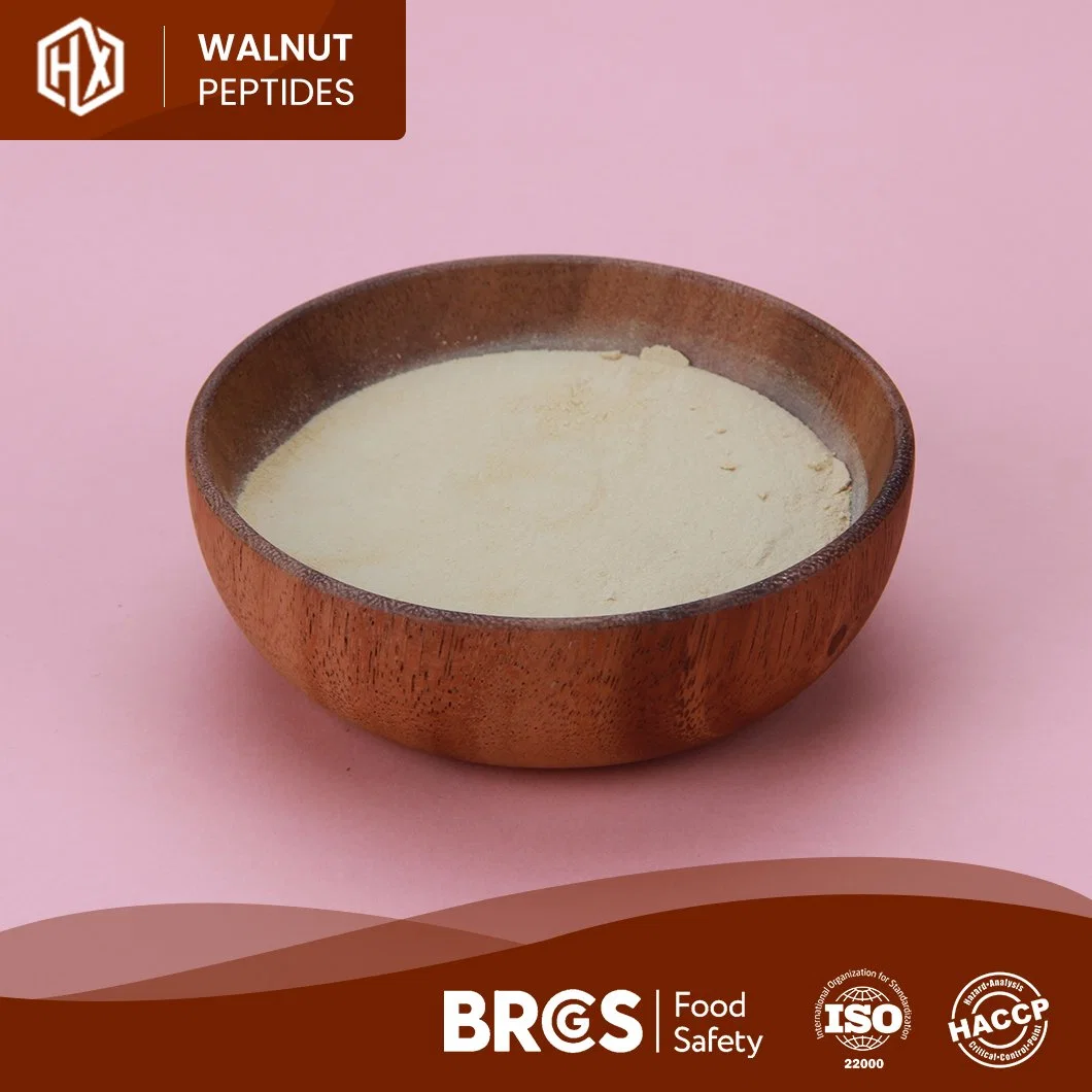 Haoxiang Wholesale/Supplier Customized ISO9001 Healthcare Supply Quality China Walnut Peptide 80% Content Bulk in Stock Walnut Peptide Powder for Health Supplement