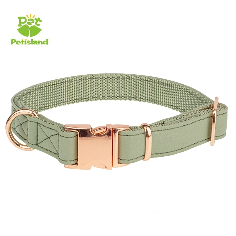 OEM/ODM Pet Products Adjustable Optional Color Microfiber Leather Dog Collar
