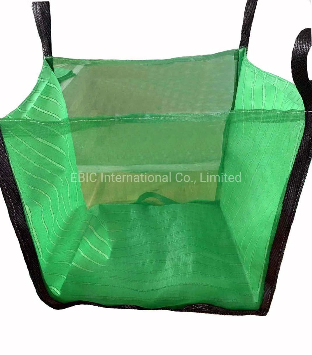 PP Plastic Woven Firewood Big Bag with Air Strip Open Weaving Breathable Ventilated Mesh