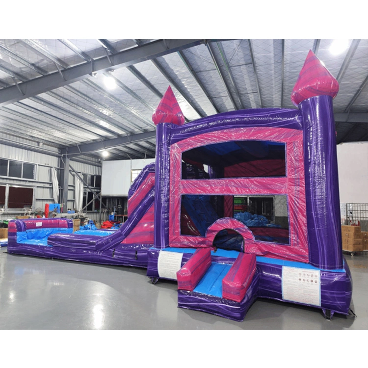 Backyard PVC Inflatable Bounce House Combo Colorful Jumping Castle with Slide