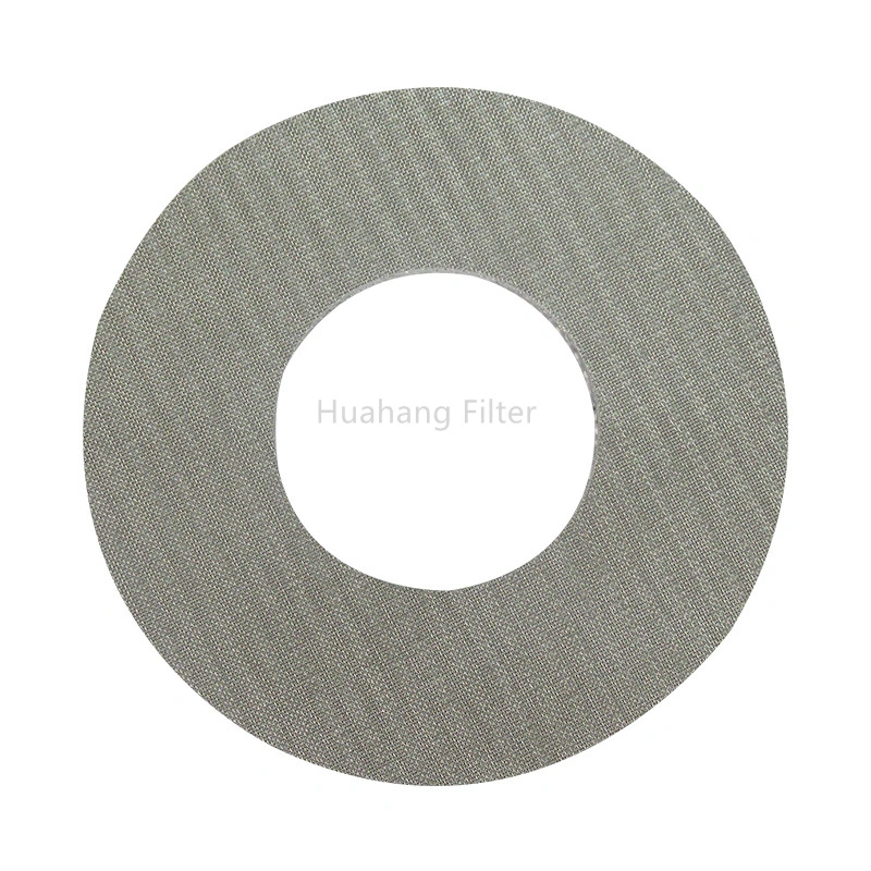 Huahang good quality stainless steel sintered disc high strength stainless steel mesh mental sintered  element High temperature resistance sintered disc