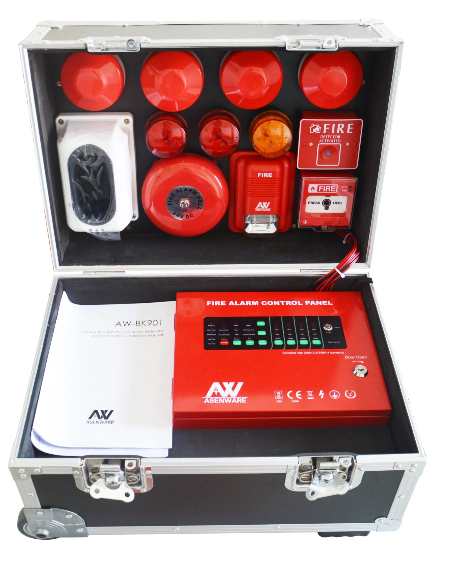 Lpcb Painel de controlo de alarme de incêndio convencional 1-32 zona Mostrar caixa/Demo Caixa/Showcase