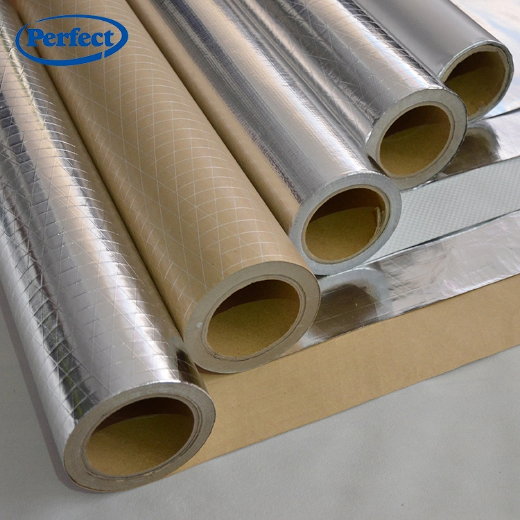 Radiant Heat Reflective Aluminum Foil Coated Fiberglass Fabric Thermal Insulation Foil